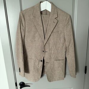 Men's Tan Blazer + Pants Set by Banana Republic